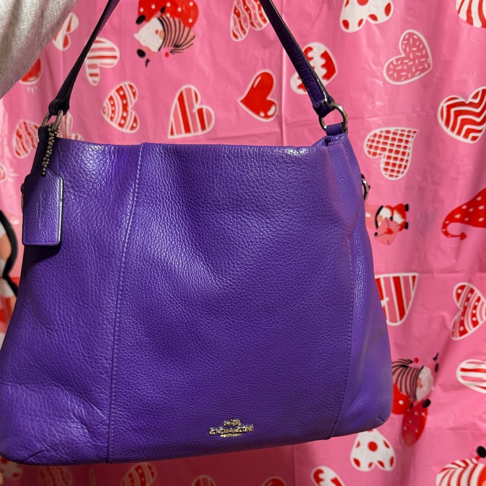 Coach Vibrant Purple Isabelle Shoulder Bag & Wallet